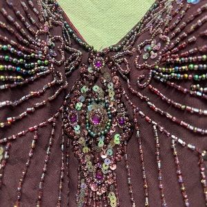 Womens size 6 plum beaded formal dress